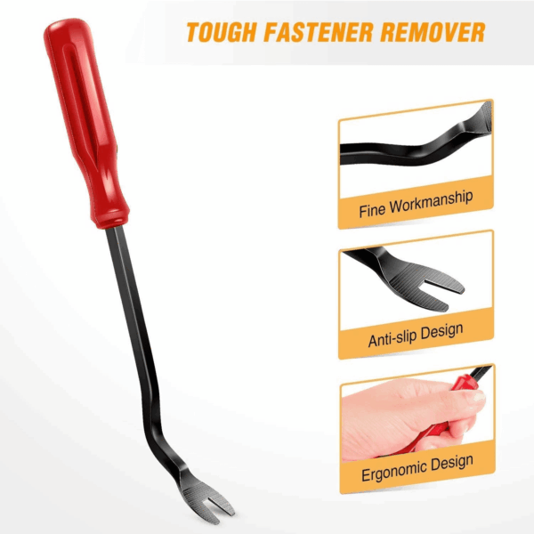 5 PCS Nylon Auto Trim Removal Tool Kit No-Scratch Removal Tool Kit for Car Panel & Audio Dashboard Dismantle Red - Image 4