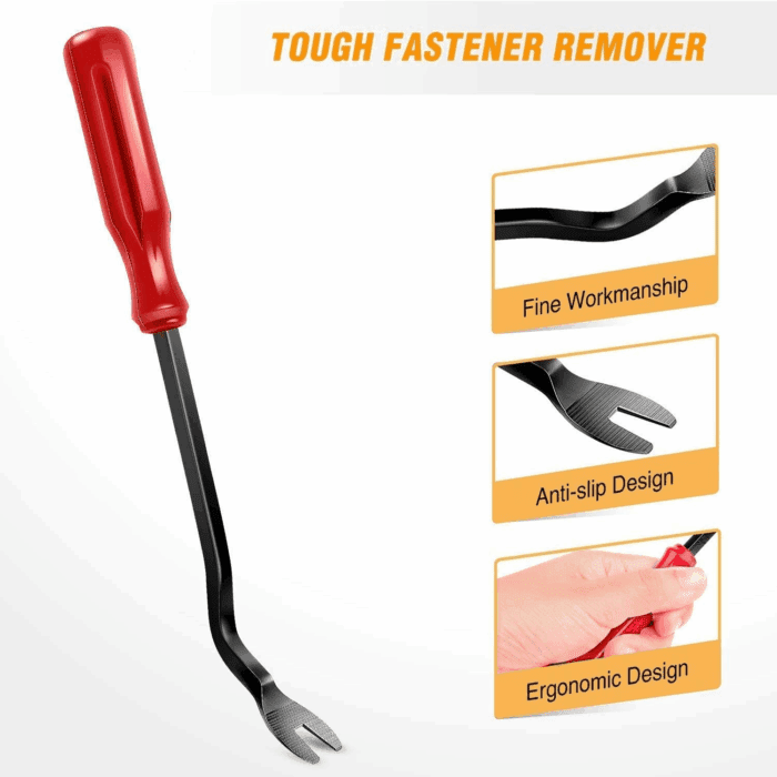 5 PCS Nylon Auto Trim Removal Tool Kit No-Scratch Removal Tool Kit for Car Panel & Audio Dashboard Dismantle Red - Image 4