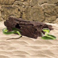 Lizard, Snake or Reptile Hide. XL Large 14" Hollow Log for Aquarium or Fish Tank. Bearded Dragon or Gecko Tank Accessories. Natural Looking Basking Platform, Shrimp or Betta Fish Hideout - Image 7