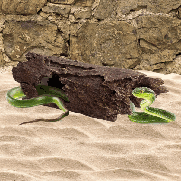 Lizard, Snake or Reptile Hide. XL Large 14" Hollow Log for Aquarium or Fish Tank. Bearded Dragon or Gecko Tank Accessories. Natural Looking Basking Platform, Shrimp or Betta Fish Hideout - Image 7
