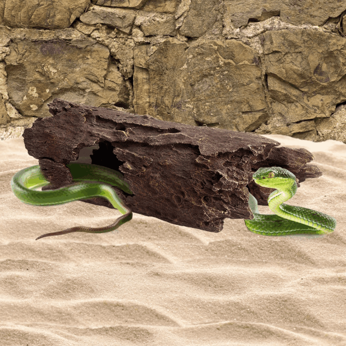Lizard, Snake or Reptile Hide. XL Large 14" Hollow Log for Aquarium or Fish Tank. Bearded Dragon or Gecko Tank Accessories. Natural Looking Basking Platform, Shrimp or Betta Fish Hideout - Image 7