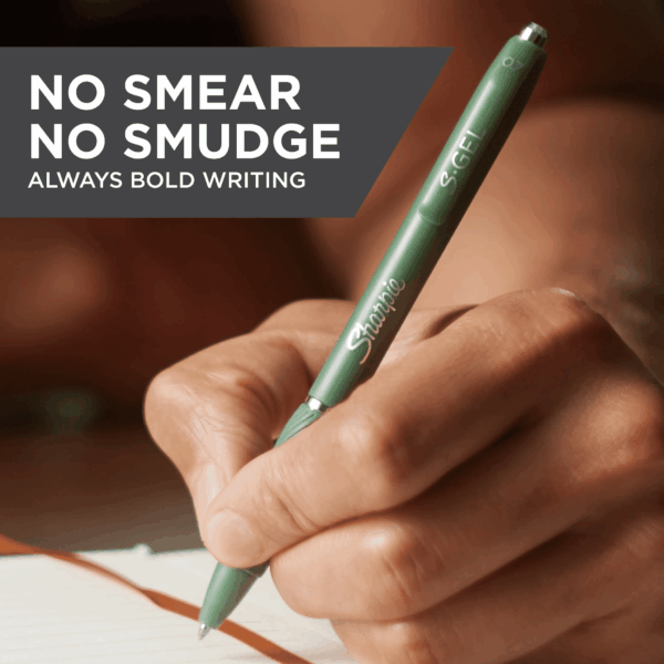 S-Gel, Gel Pens, Medium Point (0.7Mm), Green Barrel, Black Ink, 4 Count - Image 2