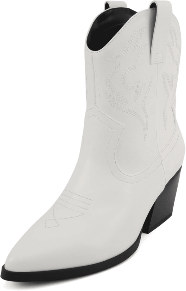 “BLAZING” ~ Women Western Bootie Pointe Toe with Low Heel (Wide Fit Available) - Image 2