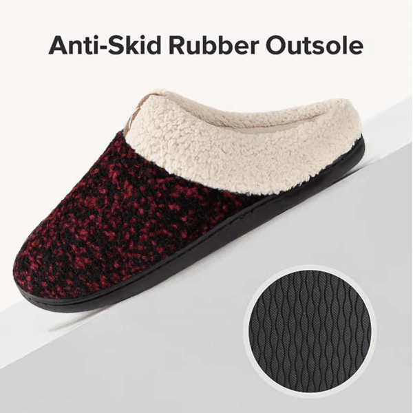 Women'S Indoor Bedroom Slipper with Memory Foam, Gift for Women, Wool-Like House Shoe with Anti-Skid Rubber Sole for Ladies - Image 4