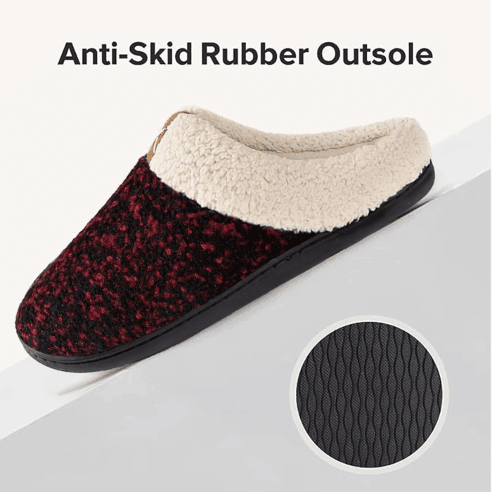 Women'S Indoor Bedroom Slipper with Memory Foam, Gift for Women, Wool-Like House Shoe with Anti-Skid Rubber Sole for Ladies - Image 4