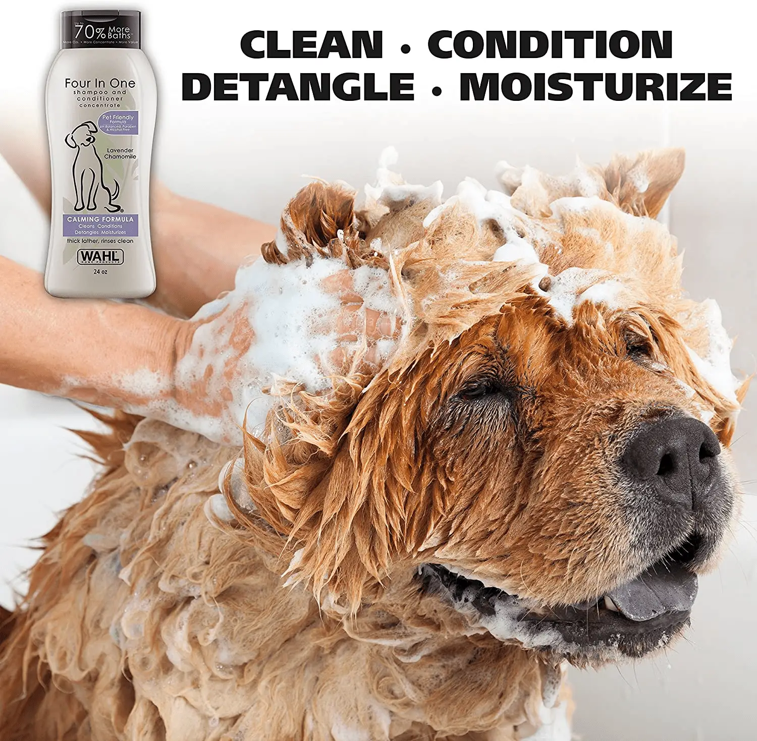 USA 4-In-1 Calming Pet Shampoo for Dogs – Cleans, Conditions, Detangles, & Moisturizes with Lavender Chamomile - Pet Friendly Formula - 24 Oz - Model 820000A - Image 2