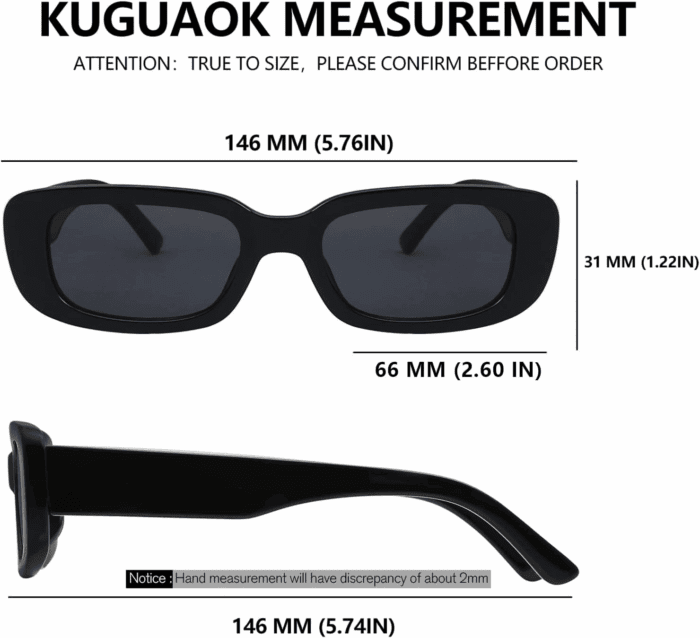 Retro Rectangle Sunglasses Women and Men Vintage Small Square Sun Glasses UV Protection Glasse - Image 7