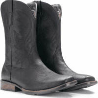 Cowboy Boots for Men with Wide Square Toe Western Retro Boot Durable Classic Fashionable Embroidered Pull on Slip Resistant Boots - Image 5