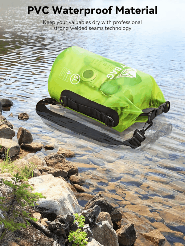 Dry Bag Waterproof for Women Men, 5L/10L/20L/30L/40L Roll Top Lightweight Dry Storage Bag Backpack with Phone Case for Travel, Swimming, Boating, Kayaking, Camping & Beach, 11 Transparent Colors - Image 3
