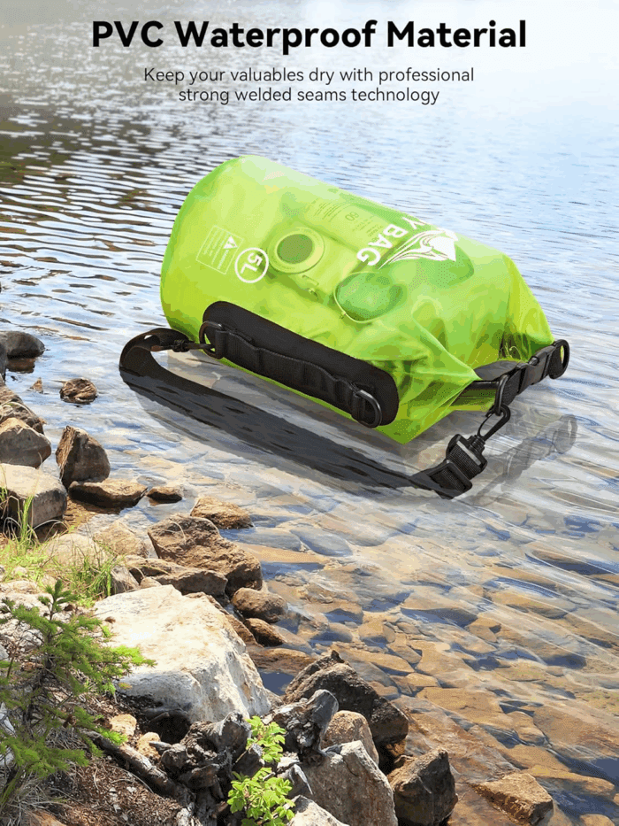 Dry Bag Waterproof for Women Men, 5L/10L/20L/30L/40L Roll Top Lightweight Dry Storage Bag Backpack with Phone Case for Travel, Swimming, Boating, Kayaking, Camping & Beach, 11 Transparent Colors - Image 3
