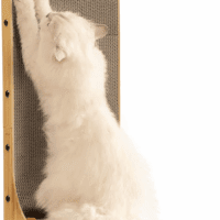 Cat Scratcher, 26.8 Inch L Shape Cat Scratch Pad Wall Mounted, Cat Scratching Cardboard with Ball Toy for Indoor Cats, Large Size