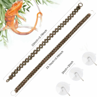 2 Pcs Reptile Vines for Climbing Bendable Jungle Vines Made of Handmade Umbrella Cord Weaving Rope Decor with 3 Suction Cup Accessories for Chameleon Crab Lizards Snakes Gecko Frog Hermit Crab - Image 2