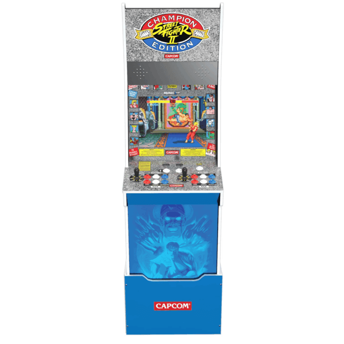 Street Fighter II Champion Edition Big Blue Arcade Machine with Stool - Image 3