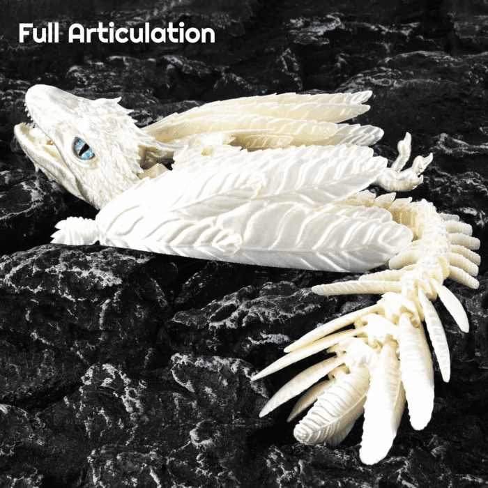 Feathered Wyvern Dragon, 3D Printed Dragon, Articulated Dragon, Fidget Dragon, 3D Printed Toys, Desktop Pet (Infernostride) - Image 6