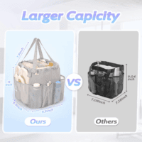 Mesh Shower Caddy Portable with Drawstring, Dorm Room Essentials for College Students, Grey Shower Bag for Camping,Swimming,Gym,Travel,Bathroom - Image 5