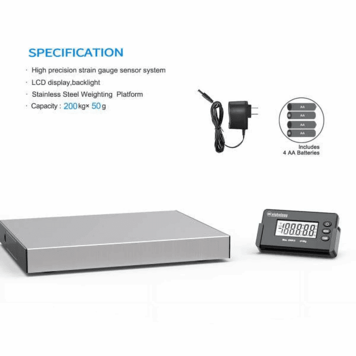 Wireless Digital Shipping Scale Postal Parcel Scale 440 Lbs Stainless Steel - Image 4