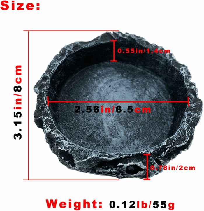 2 Pack Reptile Feeding Dish Corner Bowl, Reptile Water Dish Food Bowl, Reptile Feeding Terrarium Bowls for Bearded Dragon Lizard Frog Gecko Tortoise Hermit Crab - Image 5