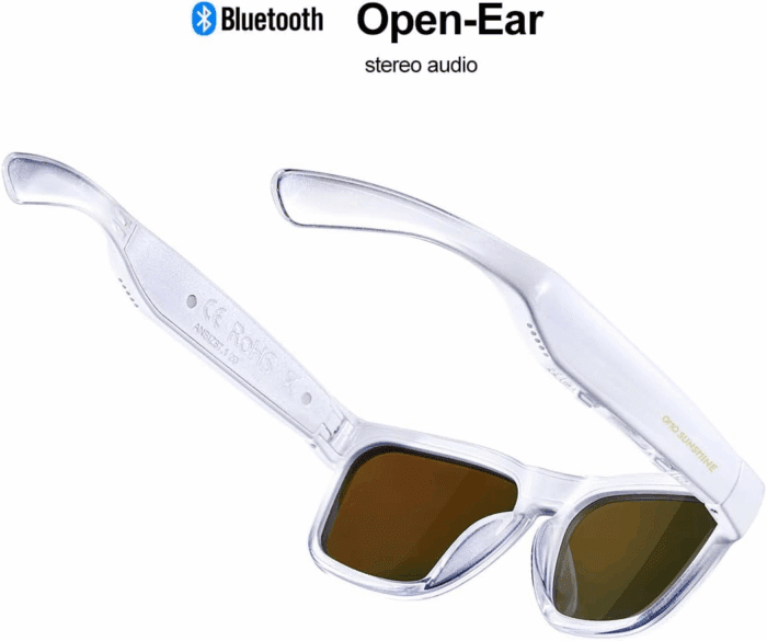 Oho Smart Glasses,Polarized Sunglasses with Bluetooth Speaker,Athletic/Outdoor UV Protection and Voice Control,Unisex(Mirror Blue Lens) - Image 3