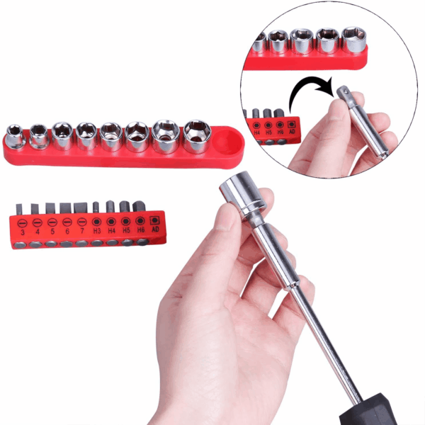 148 Piece Automotive and Household Tool Set Perfect for Car Enthusiasts and DIY Home Repairs - Image 5