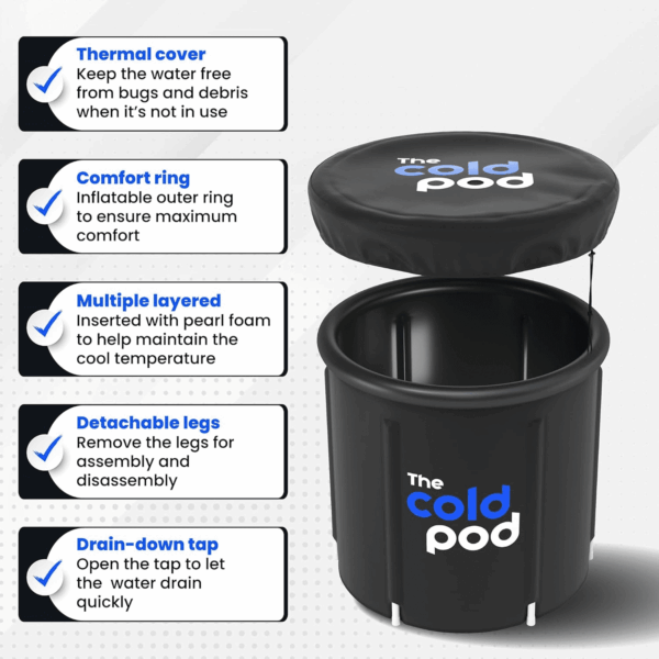Ice Bath Tub for Athletes with Cover: 85 Gallons Cold Plunge Tub for Recovery, Multiple Layered Portable Ice Bath Plunge Pool by - Image 2