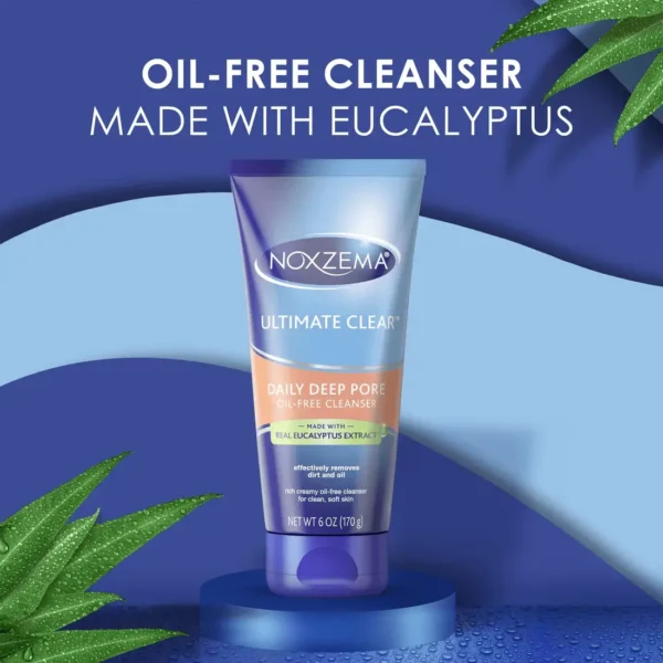 Deep Pore Facial Cleanser Cream, Daily Face Cleansing for All Skin Types 6 Oz - Image 2