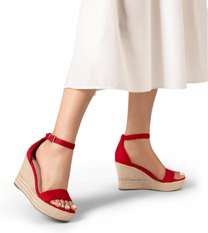 Women'S Platform Wedges Sandals, Comfortable Open Toe Espadrilles Sandals Dressy Buckle Ankle Strap Summer Shoes - Image 7