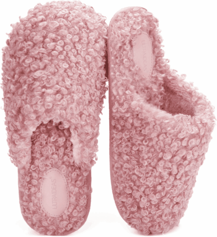 Women'S Indoor Fuzzy Slippers, Ladies Lightweight Cozy Memory Foam House Shoes