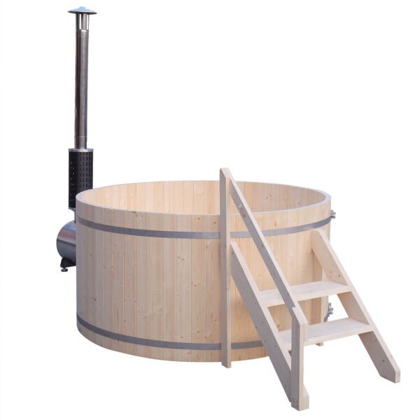 PEWSHTUB Pine Hot Tub and Ice Bath 4-5 Person with Wood-Fired Heater - Image 6