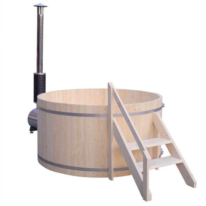 PEWSHTUB Pine Hot Tub and Ice Bath 4-5 Person with Wood-Fired Heater - Image 6