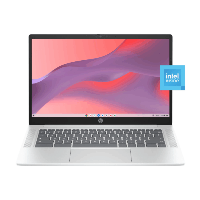 14 Inch HD Chromebook Laptop Intel Processor N200 4GB RAM 128GB UFS Glacier Silver - Image 10