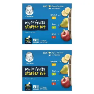 My 1St Fruits Starter Kit, Banana, Pear & Apple Puree, 2 Ounce Tubs, 2-Pack (Set of 6)