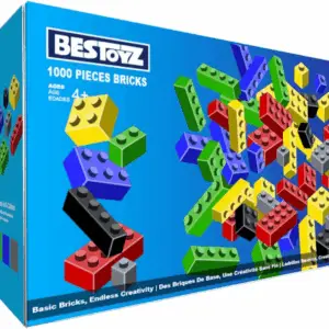 1000 Pieces Building Blocks, Bulk Classic Building Bricks Toy, Big Box of Basic Bricks, Compatible with Major Brands, Educational Construction Toys & Gifts for Kids 4+