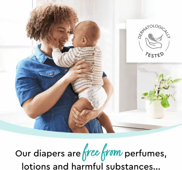 Diapers - Size 2 (9-18 Lbs), Half-Monthly Supply (100 Count), Skin-Friendly, Ultrasoft, Chlorine-Free & Absorbent Baby Diapers - Image 3