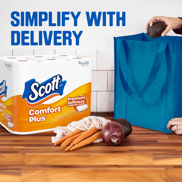 Comfortplus Toilet Paper, 12 Double Rolls, 231 Sheets per Roll, Septic-Safe, 1-Ply Toilet Tissue - Image 6