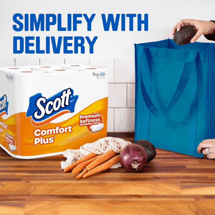 Comfortplus Toilet Paper, 12 Double Rolls, 231 Sheets per Roll, Septic-Safe, 1-Ply Toilet Tissue - Image 6