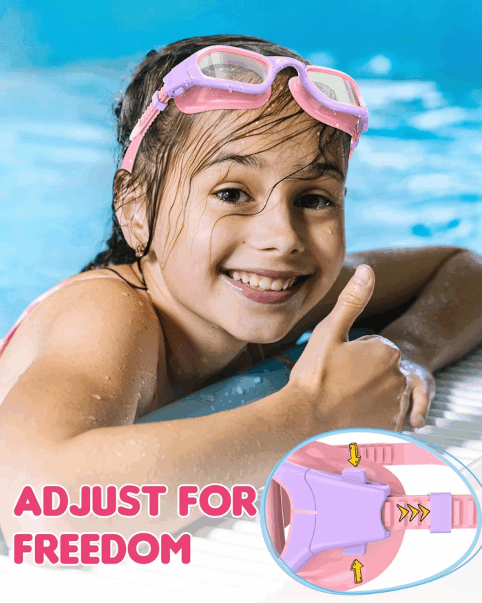 Kids Swim Goggles,Swimming Goggles for Kids 6-14, Anti-Fog UV Protection Pool Glasses for Boys Girls - Image 4