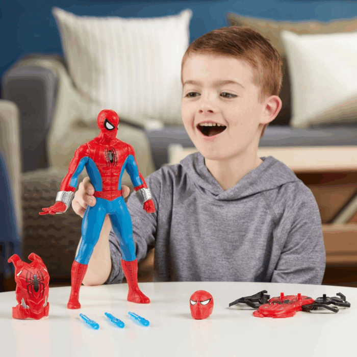 Spider-Man Thwip Blast Spider-Man Action Figure with Accessories, 11-Inch-Scale Super Hero Toys for Kids Ages 4 and Up - Image 3