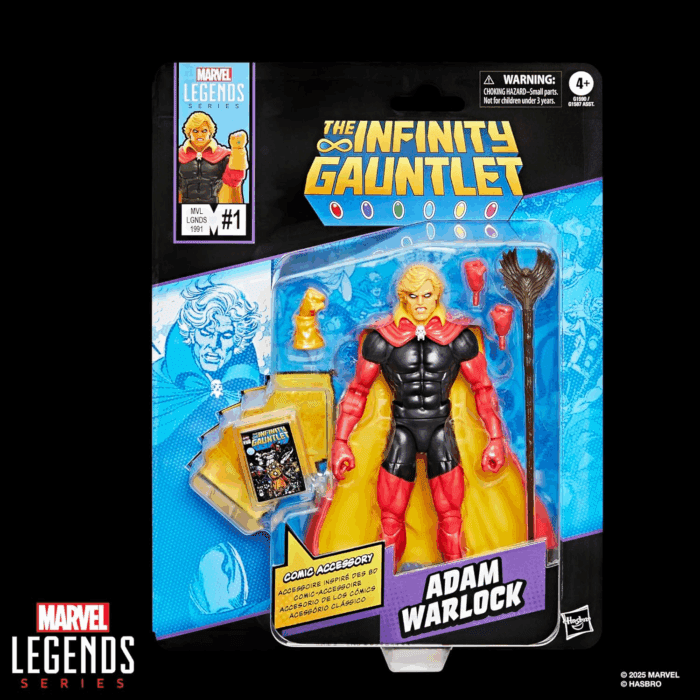 Legends Series Adam Warlock, Infinity Gauntlet Comics-Inspired Collectible 6-Inch Scale Action Figure with Character-Sized Comic Accessory - Image 2