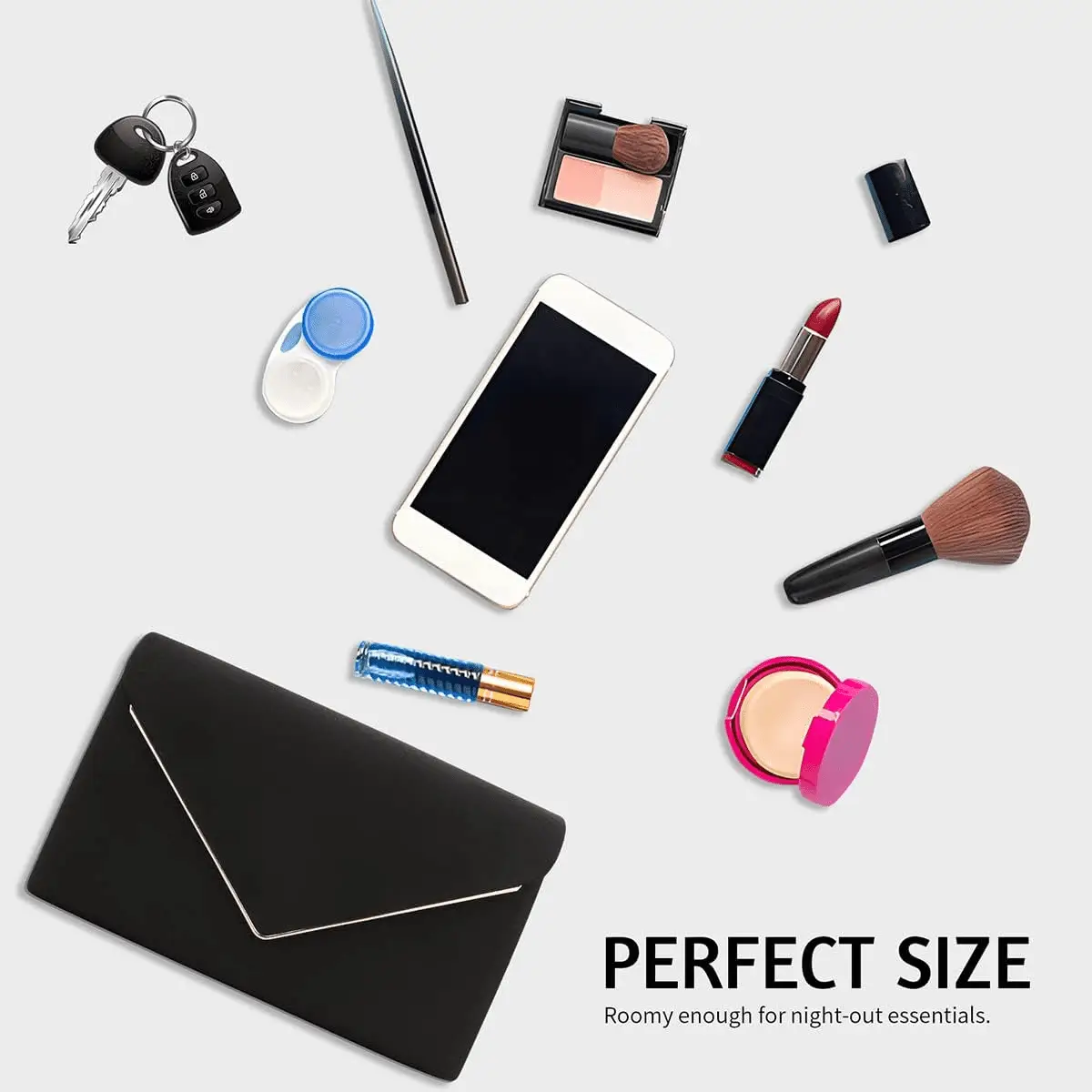 Clutch Purse for Women Evening Bags Handbags for Wedding Party Cocktail Prom Faux Suede Crossbody Shoulder Bag - Image 5