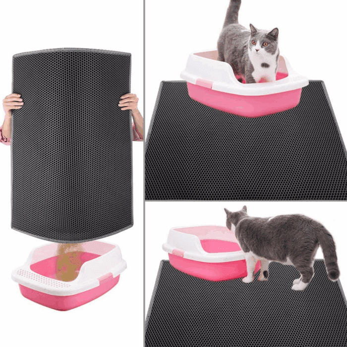 Cat Litter Mat Double Layer Waterproof Urine Proof Trapping Mat 1 Pack (Gray, 24X15 Inch (Pack of 1)) - Image 7