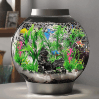 Fish Tank Accessories Aquarium Decorations Plants, 9Pcs Green Fish Tank Decorations Plants and Cave Rock Decoration Decor Set, Aquarium Decor Plastic Plants - Image 6