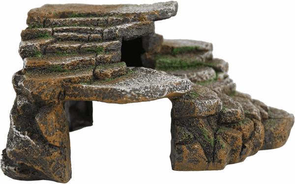 Reptology Shale Scape Step Ledge & Cave Hideout – Basking Area - Decorative Resin for Aquariums & Terrariums – Great for Reptiles, Amphibians, and Fish – Medium - Image 12