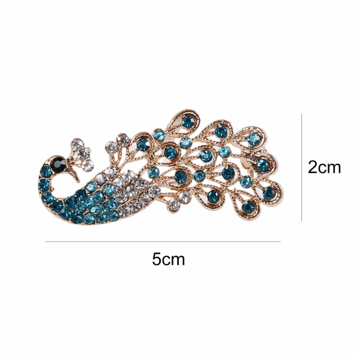 Brooch Pin Shiny Lovely Women Fashion Peacock Shape Collar Pin for Wedding - Image 5
