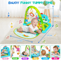 Baby Play Mat,Baby Gym Play Mats Baby Toys,Kick and Play Piano Gym,Baby Play Piano Gym,Musical Activity Center for Baby,Play Mats for Babies and Toddlers,Tummy Time Mat Toys 0-3-6-12 Months - Image 3