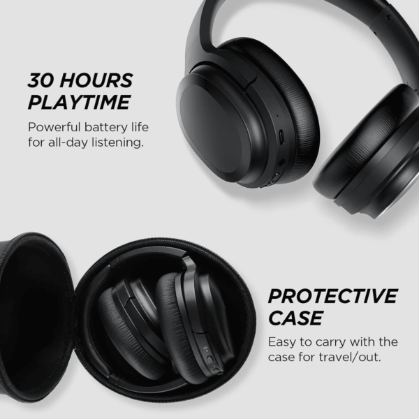 Hybrid Active Noise Cancelling Headphones Wireless over Ear Bluetooth Headphones Wireless Headphones with Deep Bass, Clear Calls, Comfortable Fit, 30H, Bluetooth 5.2 - Image 7