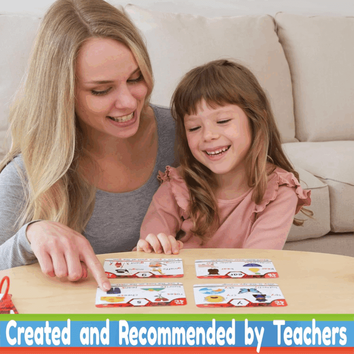 Phonics Flash Cards - Learn to Read in 20 Stages - Digraphs CVC Blends Long Vowel Sounds - Games for Kids Ages 4-8 Kindergarten First Second Grade Homeschool Educational Study Activity - Image 10