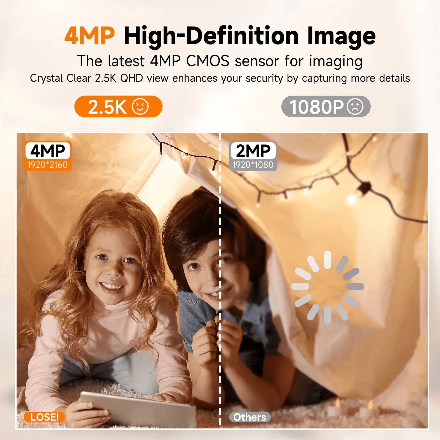 2.5K Indoor Security Camera,Dual Lens 360° Cameras for Home Security Indoor with Motion Detection Alert, Pet Camera with 2 Way Audio, Baby Monitor-Night Vision - Image 2