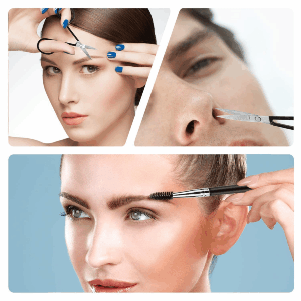 Eyebrow Tweezers Set 6 PCS, Professional Stainless Steel Eyebrow Tweezers Kit for Women/Men, Great Precision Tweezers Set for Eyebrow/Facial Hair Removal/Ingrown Hairs/Splinter/Tick Remover by - Image 6