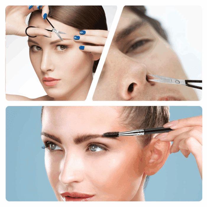 Eyebrow Tweezers Set 6 PCS, Professional Stainless Steel Eyebrow Tweezers Kit for Women/Men, Great Precision Tweezers Set for Eyebrow/Facial Hair Removal/Ingrown Hairs/Splinter/Tick Remover by - Image 6