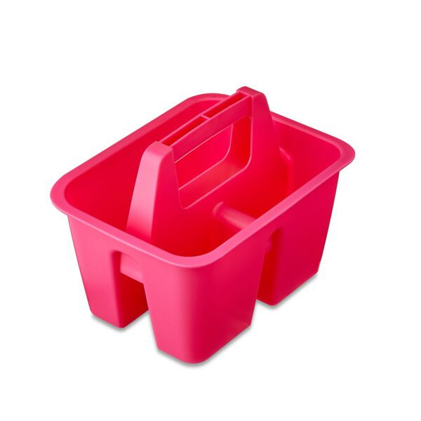 Mini Plastic Craft and Hobby Organizer Caddy, Fuchsia Burst - Image 4